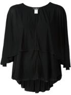 Capucci Flared V-neck Blouse - Black