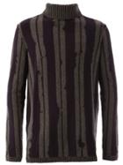 Ziggy Chen Double Striped Jumper, Men's, Size: 46, Black, Cashmere