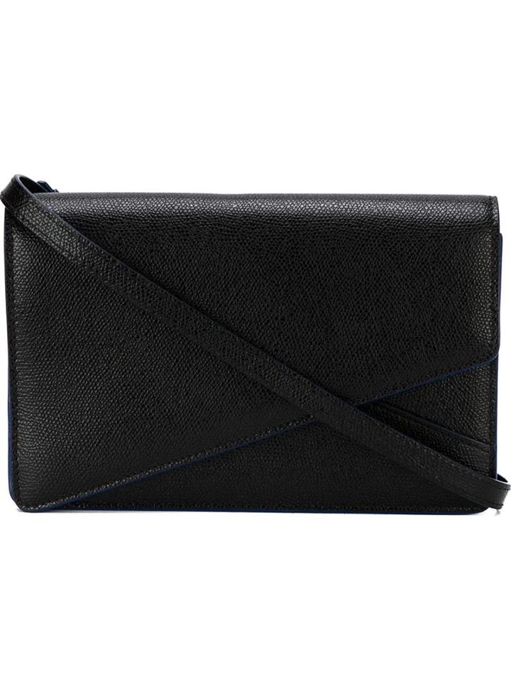 Valextra Asymmetric Flap Cross Body Bag