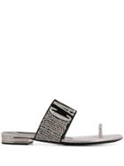 Casadei Embroidered Open Toe Sandals - Silver