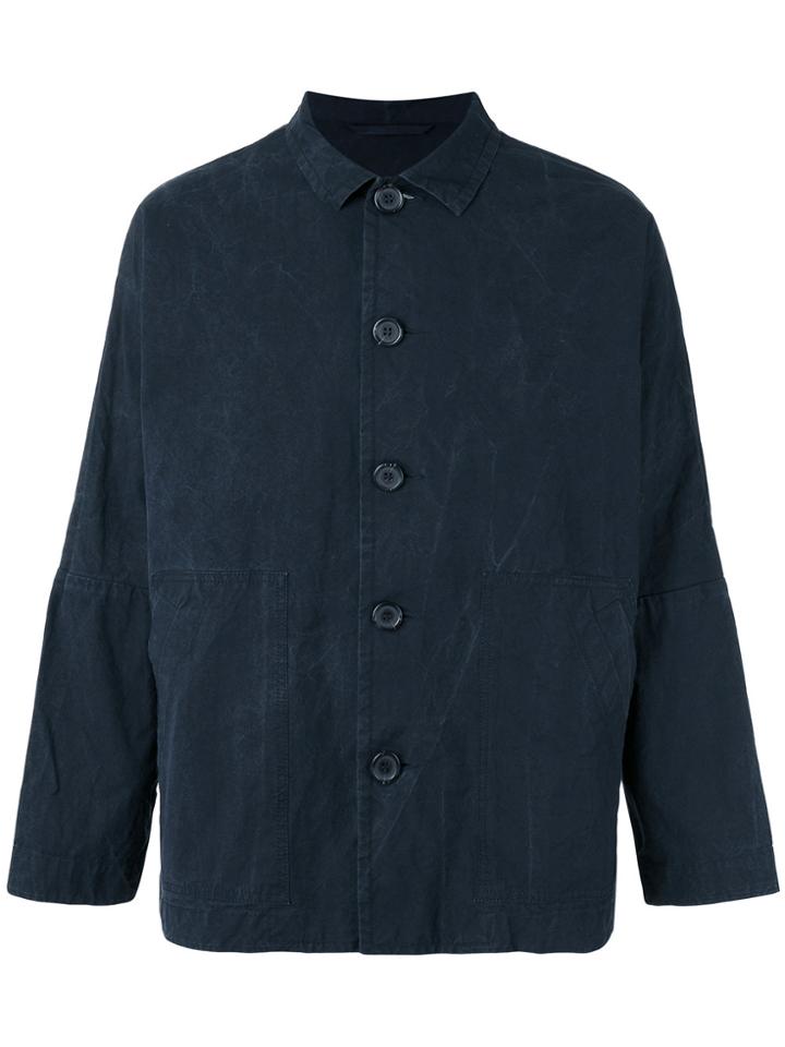 Casey Casey Washed Wax Jacket - Blue