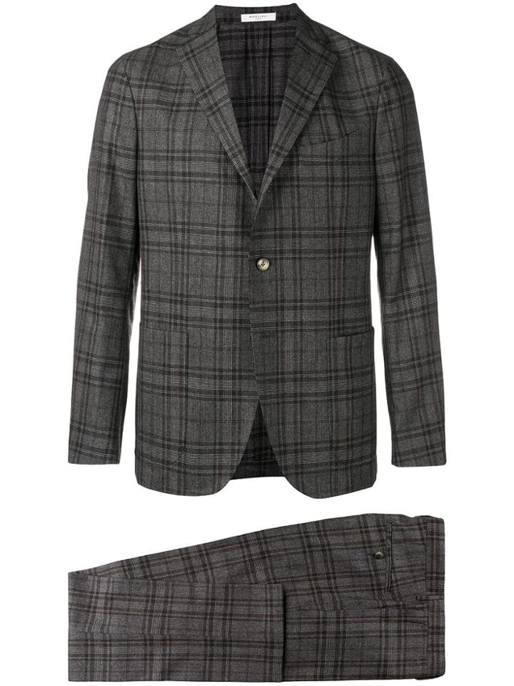 Boglioli Checked Two-piece Suit - Grey