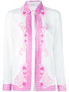 Versace Collection - Arabesque Print Shirt - Women - Silk - 46, White, Silk