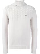 Sun 68 Roll Neck Jumper, Men's, Size: Large, Nude/neutrals, Modal/wool