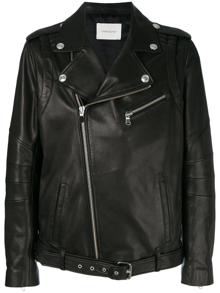 Pierre Balmain Biker Jacket - Black