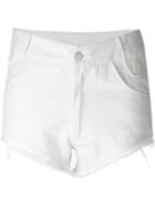 Telfar Cut Off Shorts, Adult Unisex, Size: Large, White, Cotton