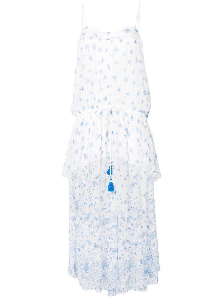 Ermanno Ermanno Floral Print Maxi Dress - White