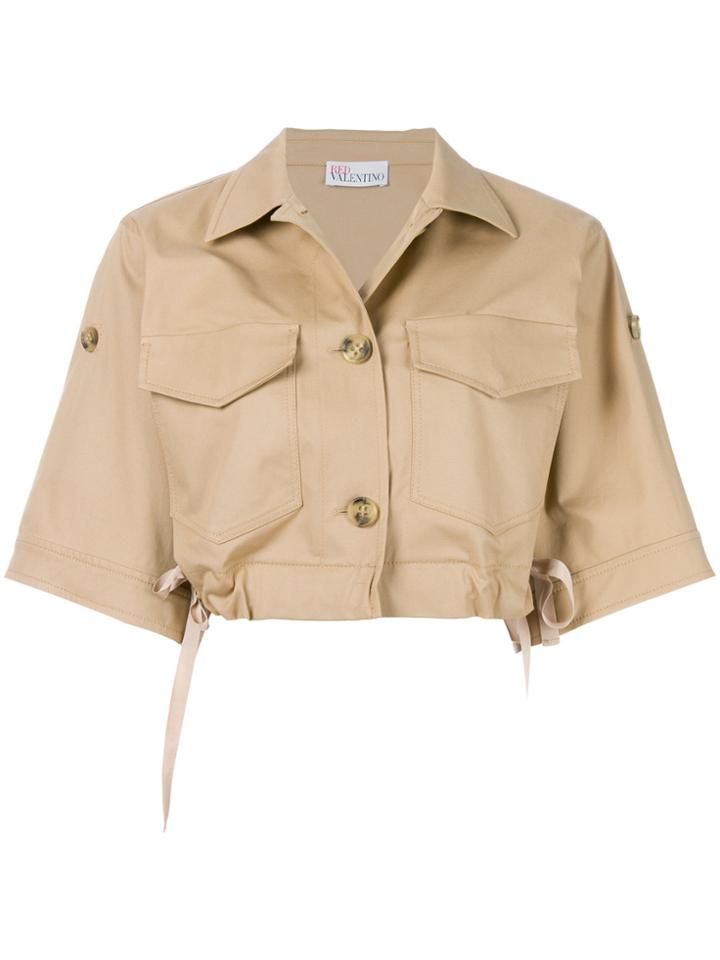 Red Valentino Cropped Oversize Jacket - Nude & Neutrals