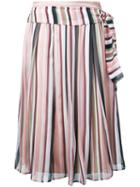 No21 - Striped Skirt - Women - Silk - 42, Silk
