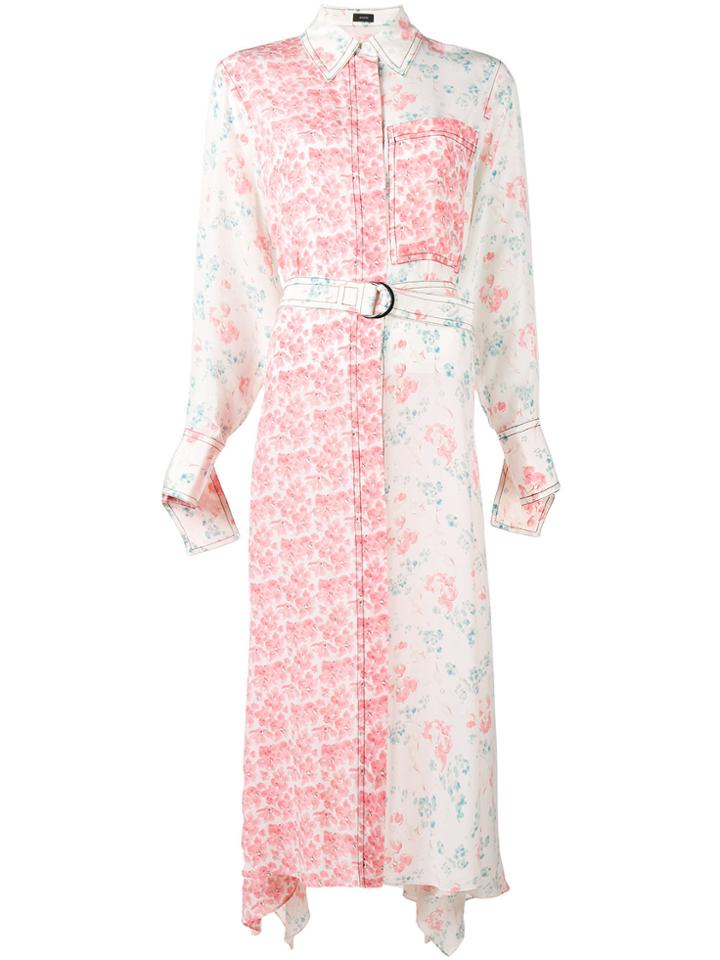 Joseph Long Asymmetric Hem Shirt Dress - Multicolour