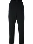 Steffen Schraut Loose-fit Cropped Trousers, Women's, Size: 40, Black, Polyester