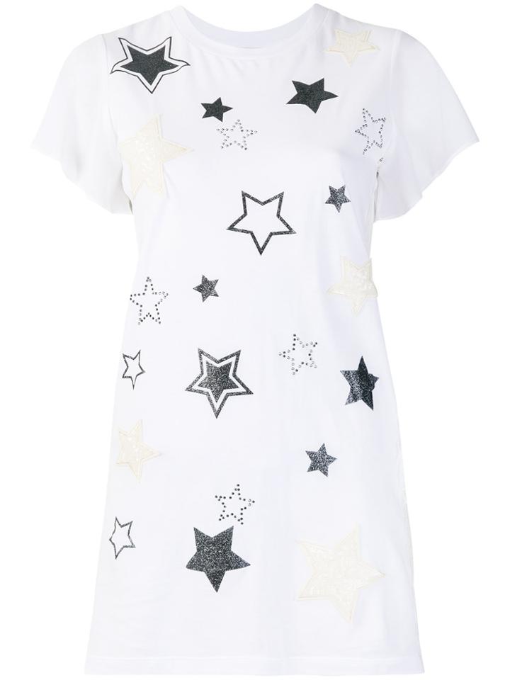 Twin-set Star Print T-shirt - White