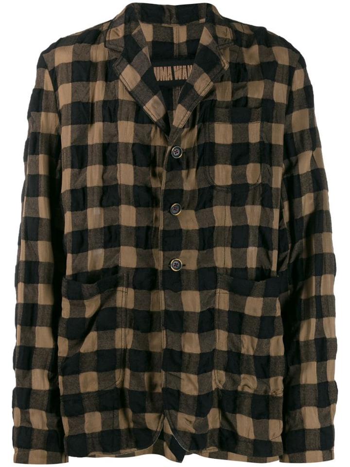 Uma Wang Checked Shirt-jacket - Black