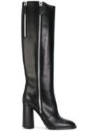 Casadei Zip-embellished High Boots - Black
