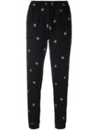 Zoe Karssen Spider Embroidered Track Pants, Women's, Size: Xs, Black, Polyester/spandex/elastane