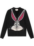 Gucci Bugs Bunny Wool Knit Cardigan - Black