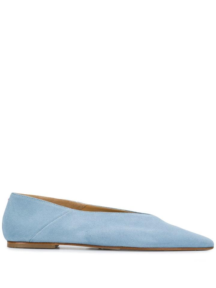 Aeyde Pointed Toe Ballerinas - Blue