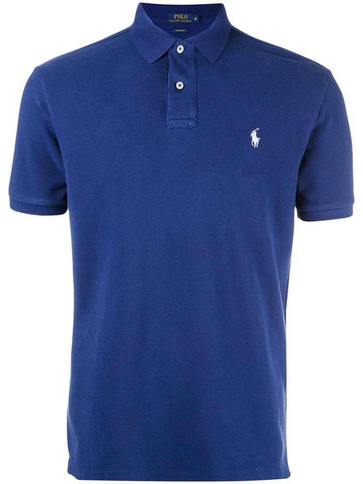 Polo Ralph Lauren Logo Embroidered Polo Shirt, Men's, Size: Small, Blue, Cotton