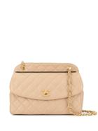 Chanel Pre-owned '85-93's Quilted Double Chain Shoulder Bag - Brown