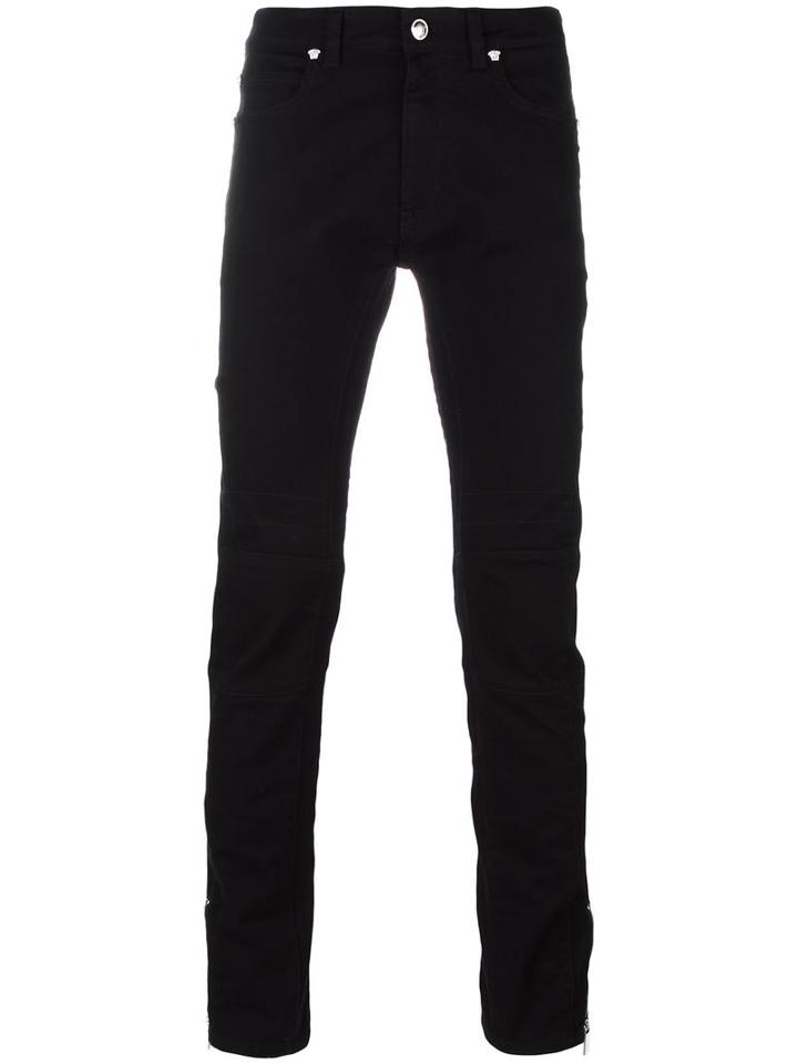 Versace Straight Fit Jeans, Men's, Size: 30, Black, Cotton/spandex/elastane/polyester