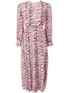 Rixo Tiger Print Flared Dress - Pink