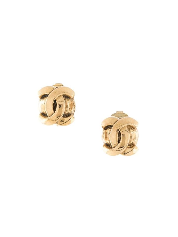 Chanel Pre-owned Cc Mark Earrings - Gold