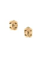 Chanel Pre-owned Cc Mark Earrings - Gold