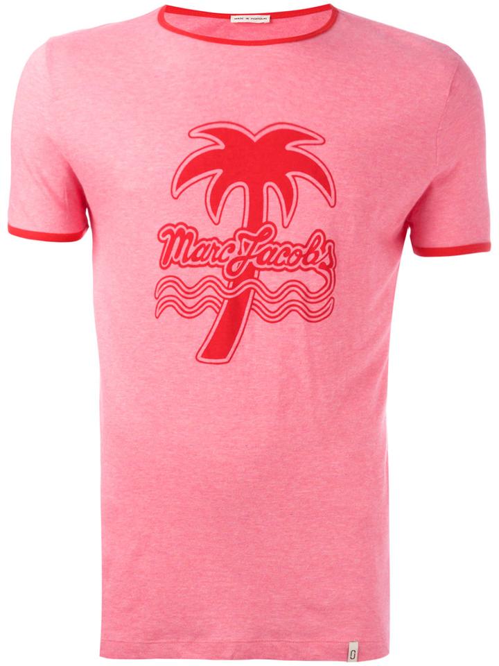 Marc Jacobs Tropical Print T-shirt, Men's, Size: Large, Pink/purple, Cotton
