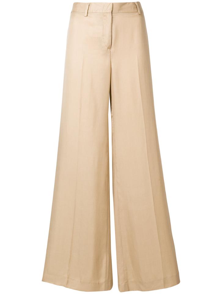 Alberto Biani Flared Trousers - Brown