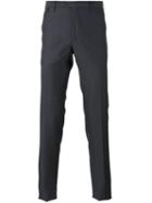 Pt01 Patterned Tapered Tailored Trousers, Men's, Size: 50, Blue, Cotton/elastodiene/virgin Wool