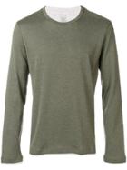 Eleventy Layered Long Sleeve T-shirt - Green