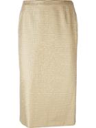 Versace Vintage Embellished Pencil Skirt, Women's, Size: 40, Grey