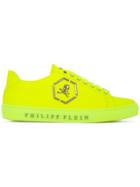 Philipp Plein Flames Fluo Version Low Top Sneakers - Yellow & Orange