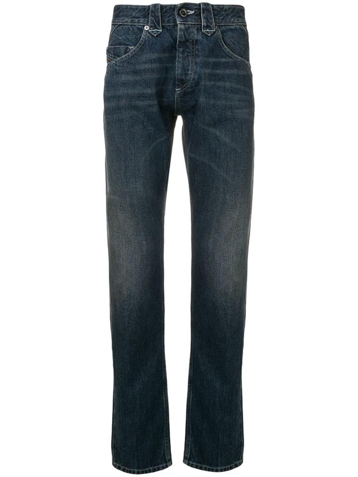 Diesel Black Gold Stonewashed Slim Jeans - Blue