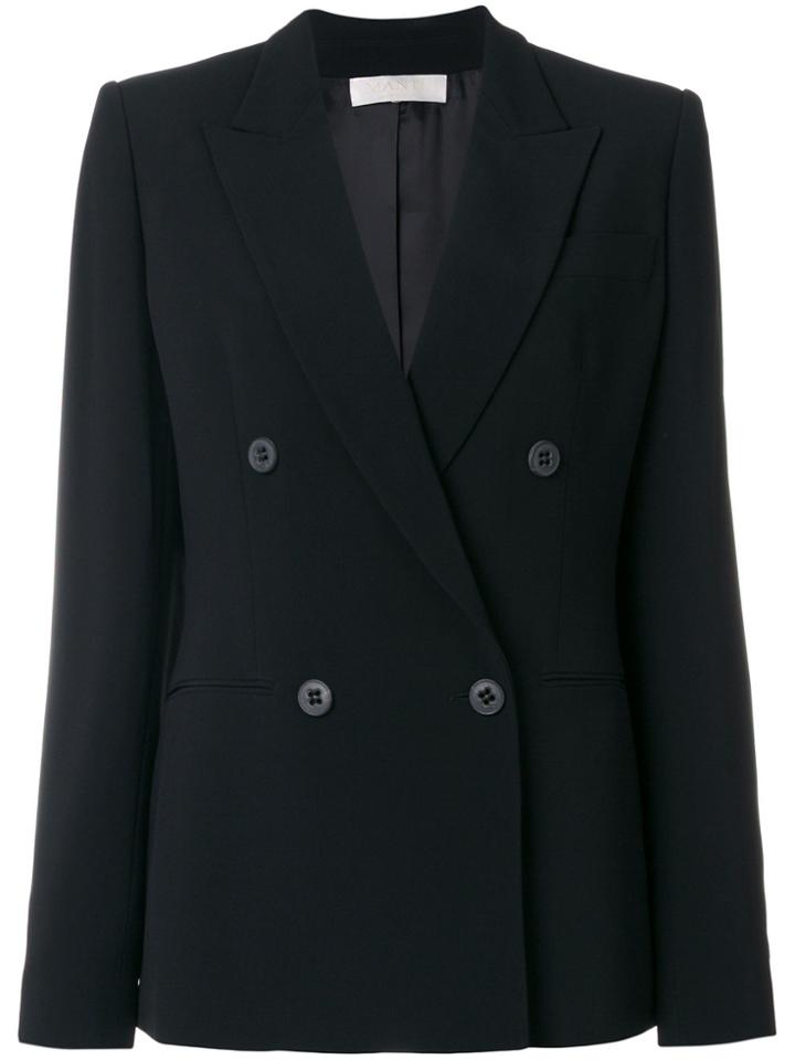 Mantu Double-breasted Blazer - Black