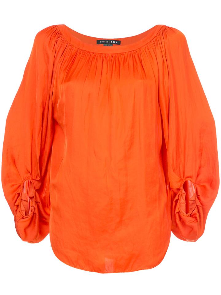 Smythe Ruchéd Detail Blouse - Yellow & Orange
