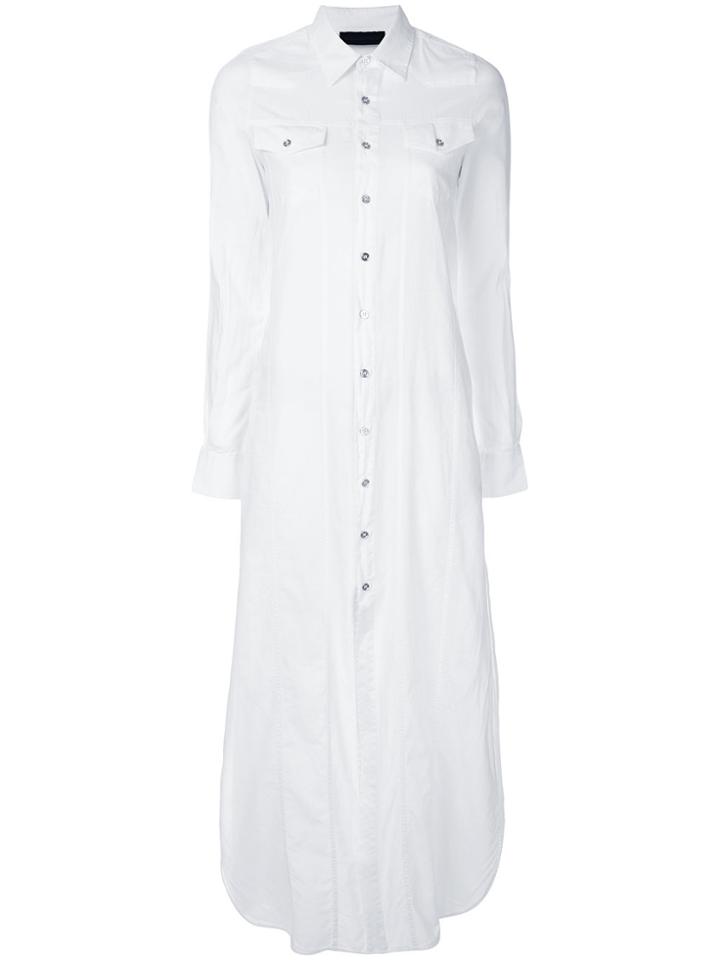 Diesel Black Gold Long Shirt Dress - White