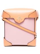 Manu Atelier Tan Pristine Mini Leather Shoulder Bag - Yellow & Orange
