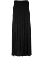 Piazza Sempione - Pleated Maxi Skirt - Women - Silk/acetate - 44, Black, Silk/acetate
