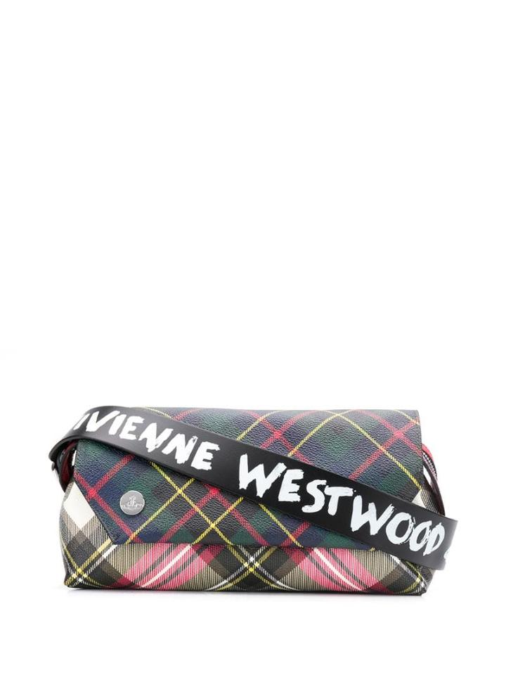 Vivienne Westwood Check Print Shoulder Bag - Red
