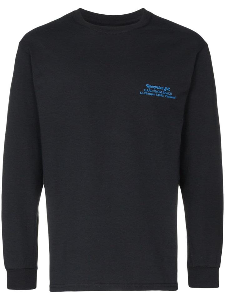 Reception Haad Khom Thai Long Sleeve Cotton T-shirt - Black