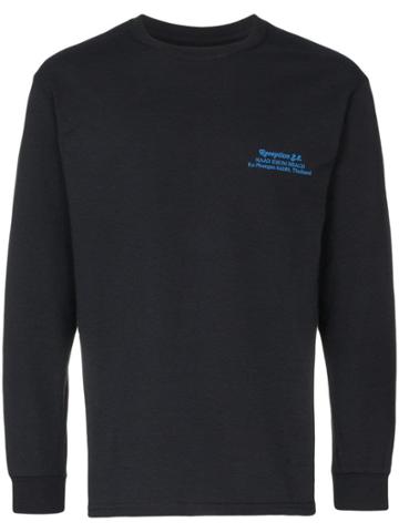 Reception Haad Khom Thai Long Sleeve Cotton T-shirt - Black