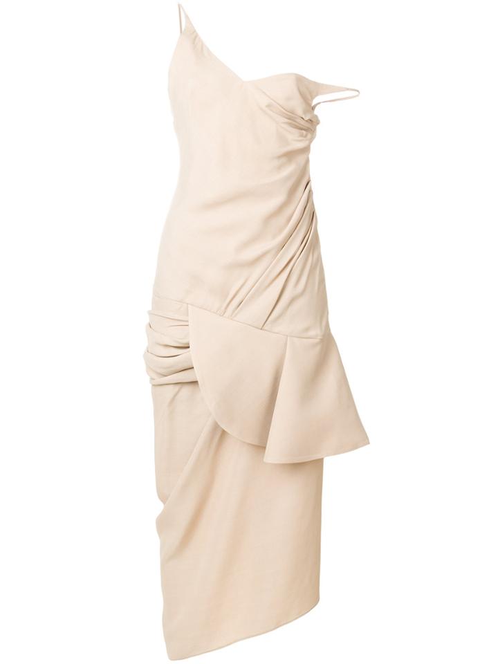 Jacquemus Draped Midi Dress - Nude & Neutrals