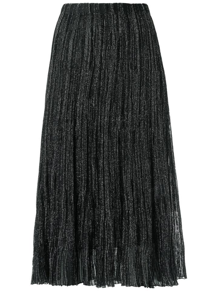 Gig - Midi Knitted Skirt - Women - Polyester/viscose - Pp, Black, Polyester/viscose