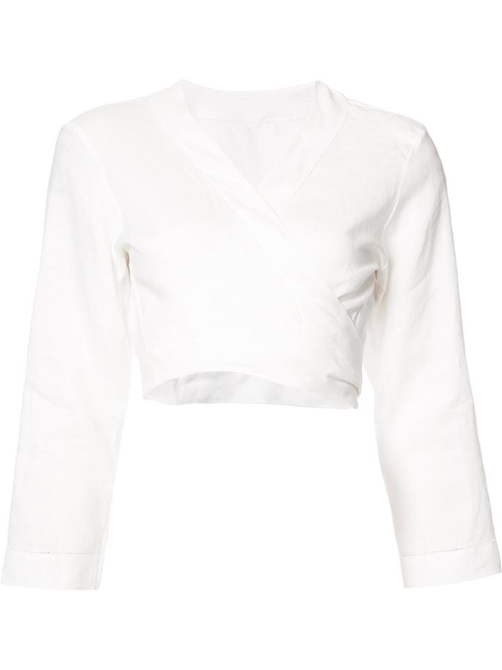 Lisa Marie Fernandez Kimono Blouse - White