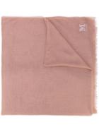 M Missoni - Embroidered Logo Scarf - Women - Cashmere/modal - One Size, Nude/neutrals, Cashmere/modal