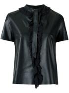Talie Nk - Lace Up Blouse - Women - Leather - 42, Black, Leather