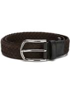 Tod's Weaved Buckle Belt, Men's, Size: 85, Brown, Leather