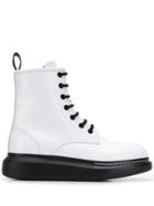 Alexander Mcqueen Platform Ankle Boots - White