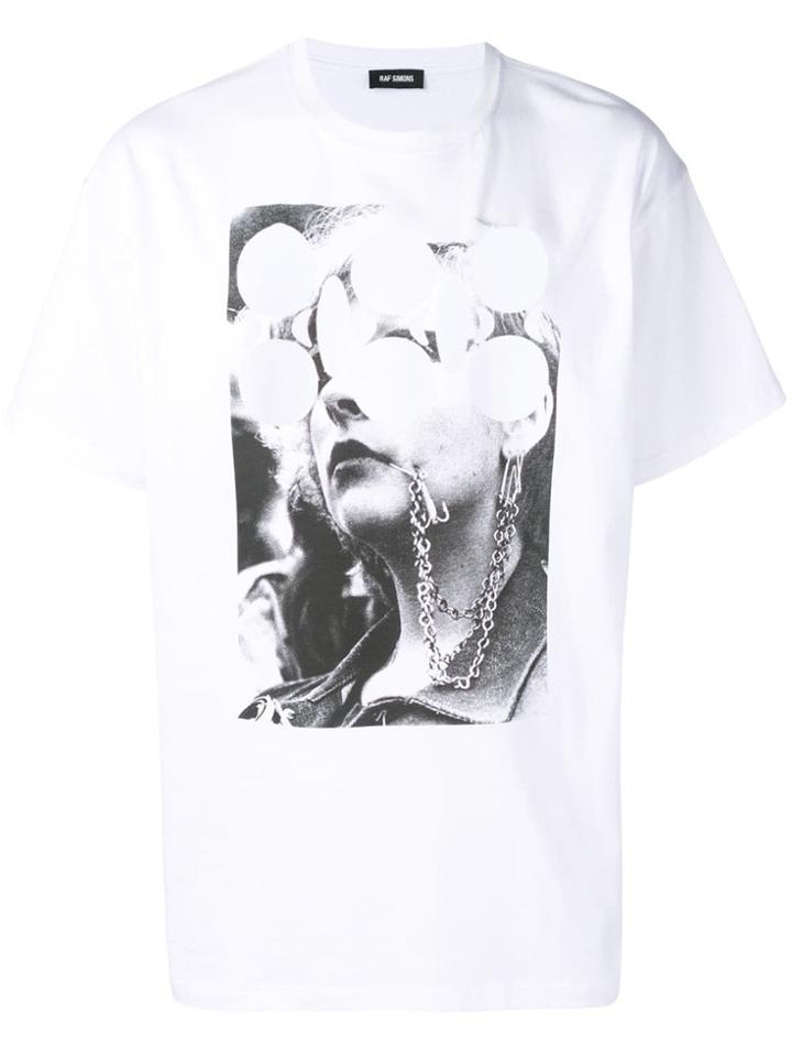 Raf Simons Face And Pattern T-shirt - White